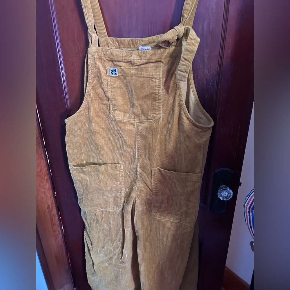 Lucy & Yak Corduroy Jenny Overalls in Mustard Yellow